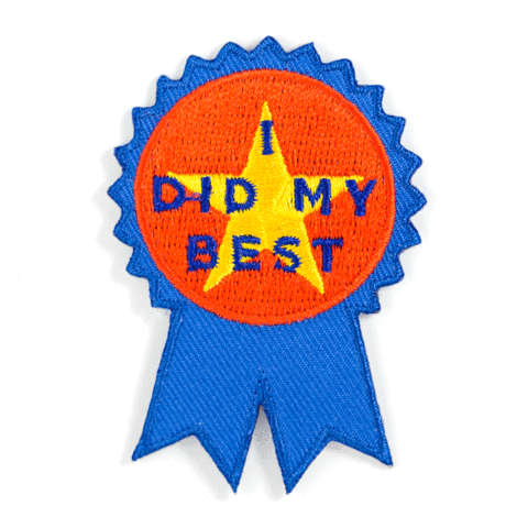 I Did My Best Embroidered Iron-On Patch: 2.25" tall x 1.75" wide-1 Patch