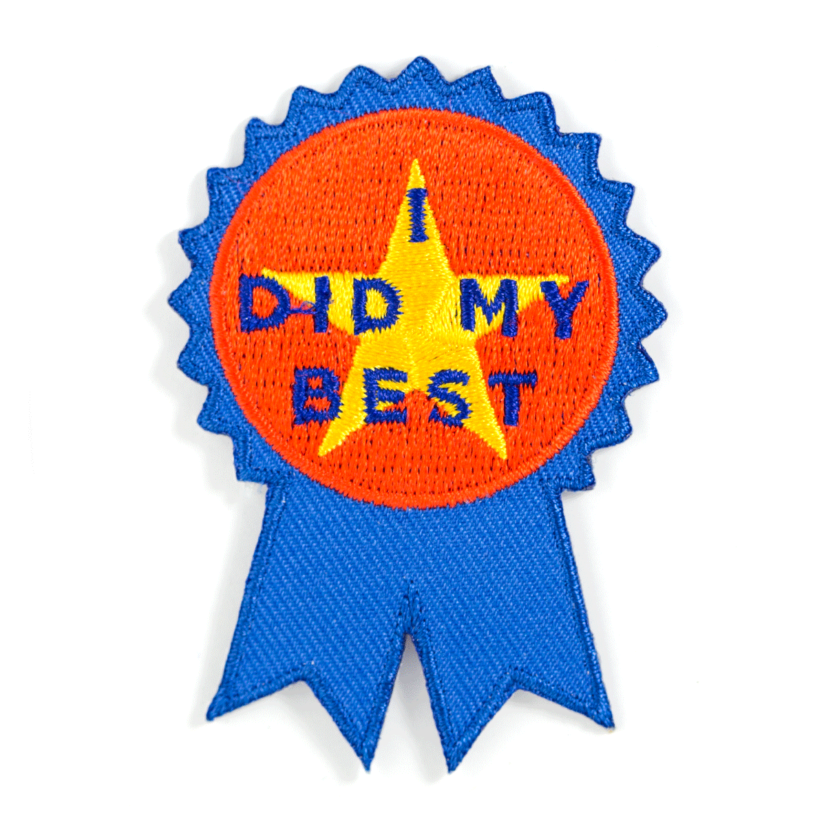 I Did My Best Embroidered Iron-On Patch: 2.25" tall x 1.75" wide-1 Patch
