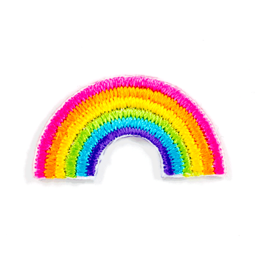 Rainbow Embroidered Sticker Patch: 1" x 1"- 1 pack