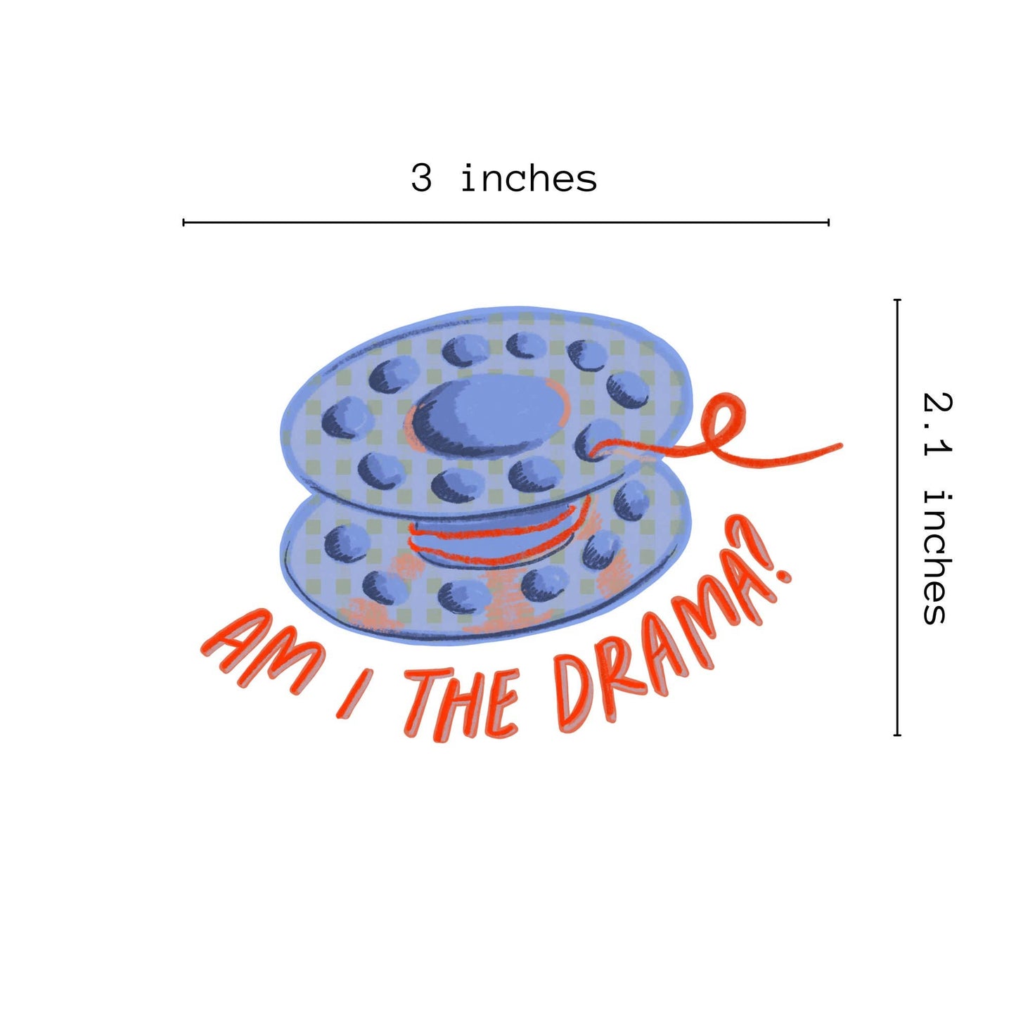 Stickers and Stationery: Am I The Drama Vinyl Stickers, Sewing Sticker, Quilt Sticker-( 3"x2.1")