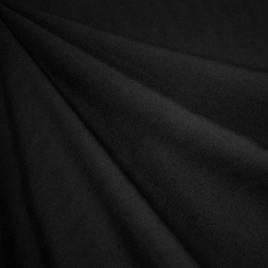 Viscose Twill Black Solid 4.4oz Woven- by the yard