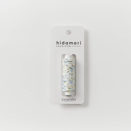 Sashiko and Visible Mending: COSMO Hidamari Sashiko Variegated Cotton Thread Blue / White / Yellow (105)