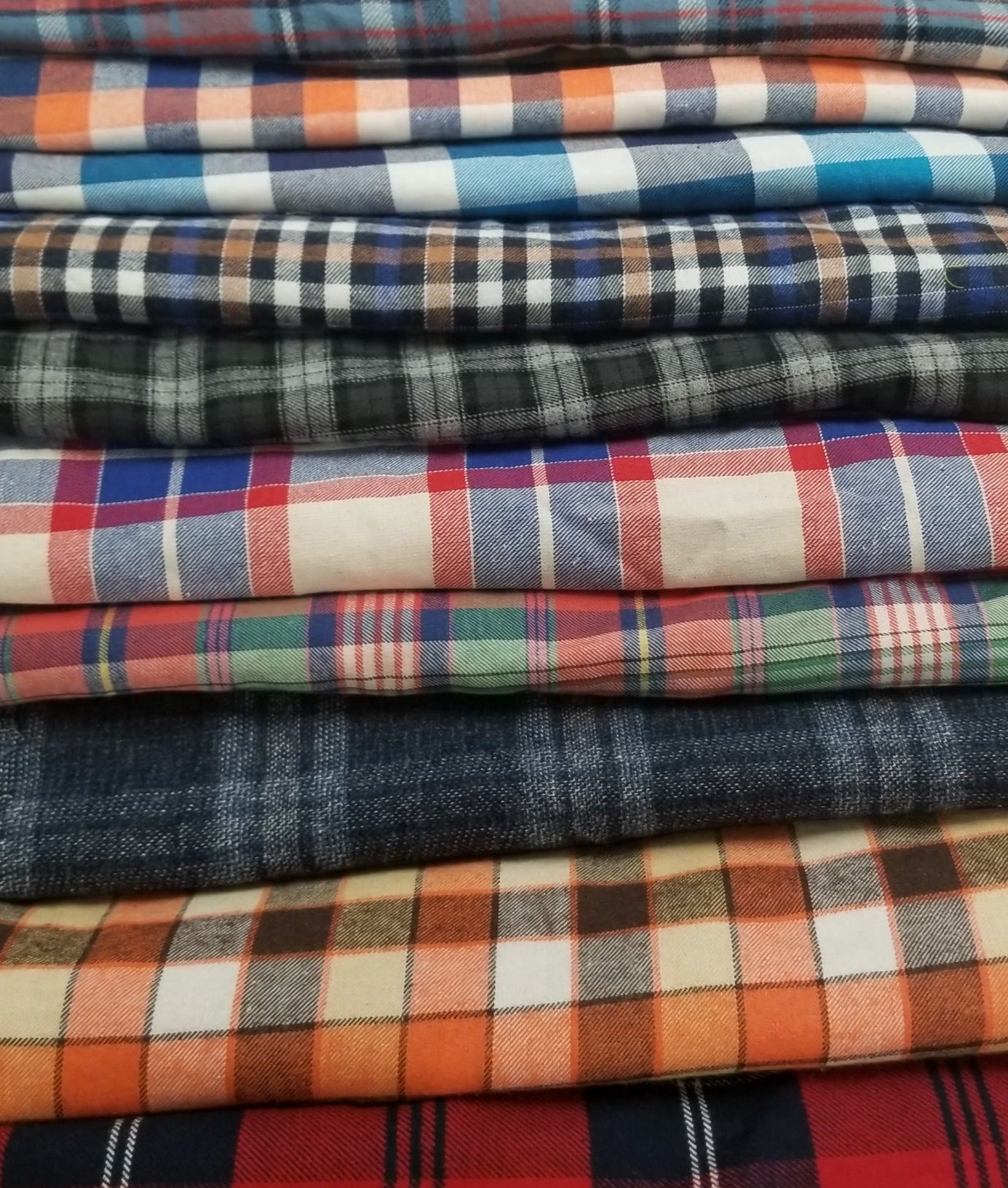 21s 100% Cotton Flannel Fabric, Yarn Dyed Flannel Shirting Fabric