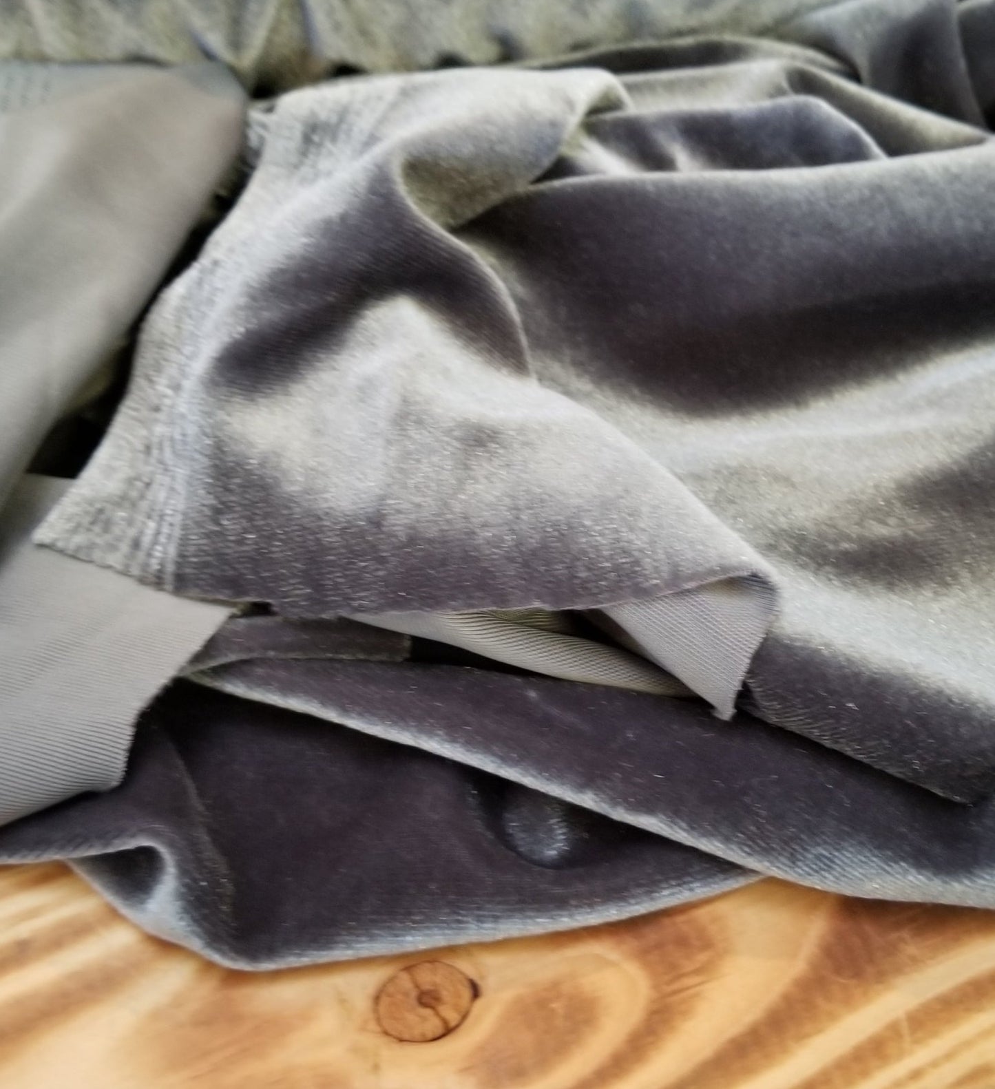 Charcoal Fashion Stretch Velvet Knit -Sold by the Yard
