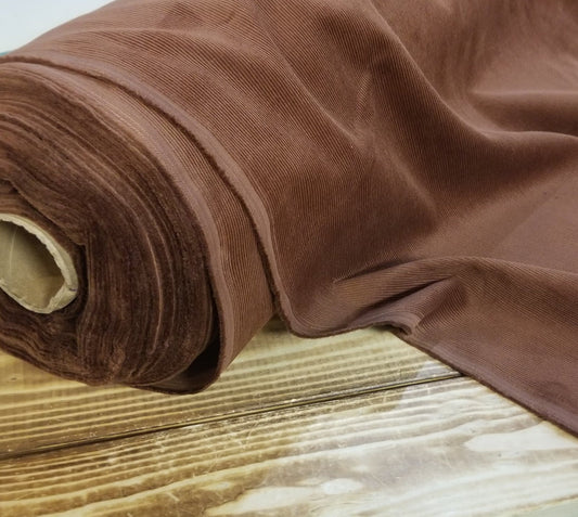 Fashion Corduroy Hickory Medium Brown 16 Wale Cotton Woven-Sold by the yard