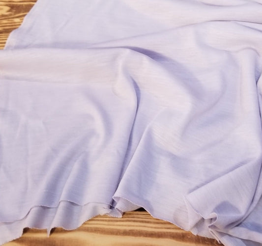 End of Bolt:2.5 yards of Designer Deadstock Spring Release Rayon Linen Slub Jersey Lilac Purple Knit Solid 5.6 oz -remnant