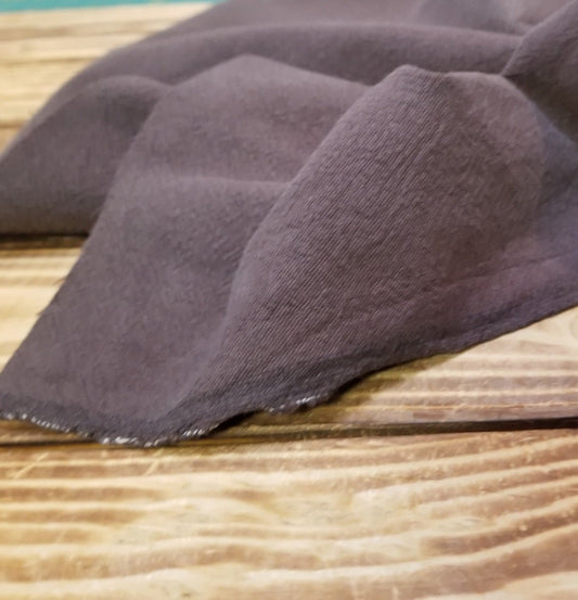 End of Bolt: 2 yards of Designer Deadstock Brown Purple Hue Textured Jacquard Cotton Linen Solid Woven Opaque-remnant