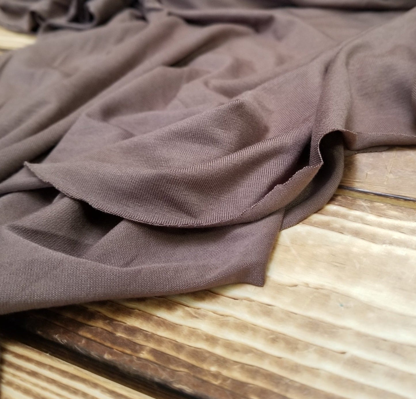 LA FINCH Bamboo Rayon Spandex Jersey Knit Chocolate Brown 5.9 oz-Sold by the Yard