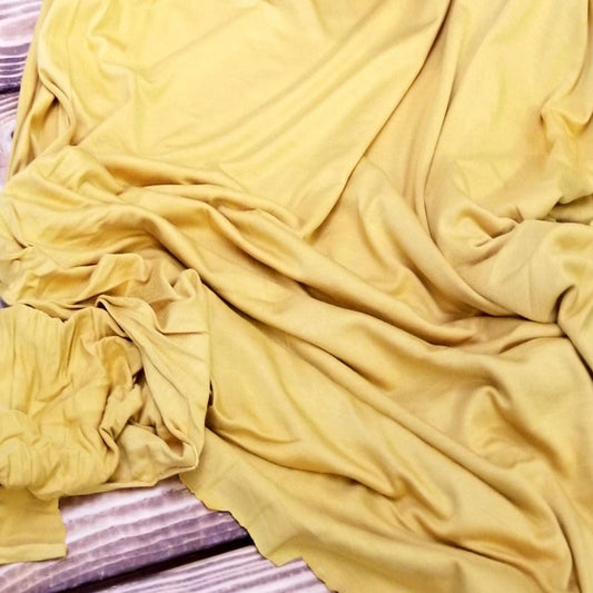 LA Finch Bamboo Rayon Spandex Jersey Knit Goldenrod Yellow 5.9 oz-Sold by the Yard
