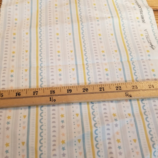 End of Bolt: 1 yard Quilting Cotton Dear Stella Stripe Woven- Remnant