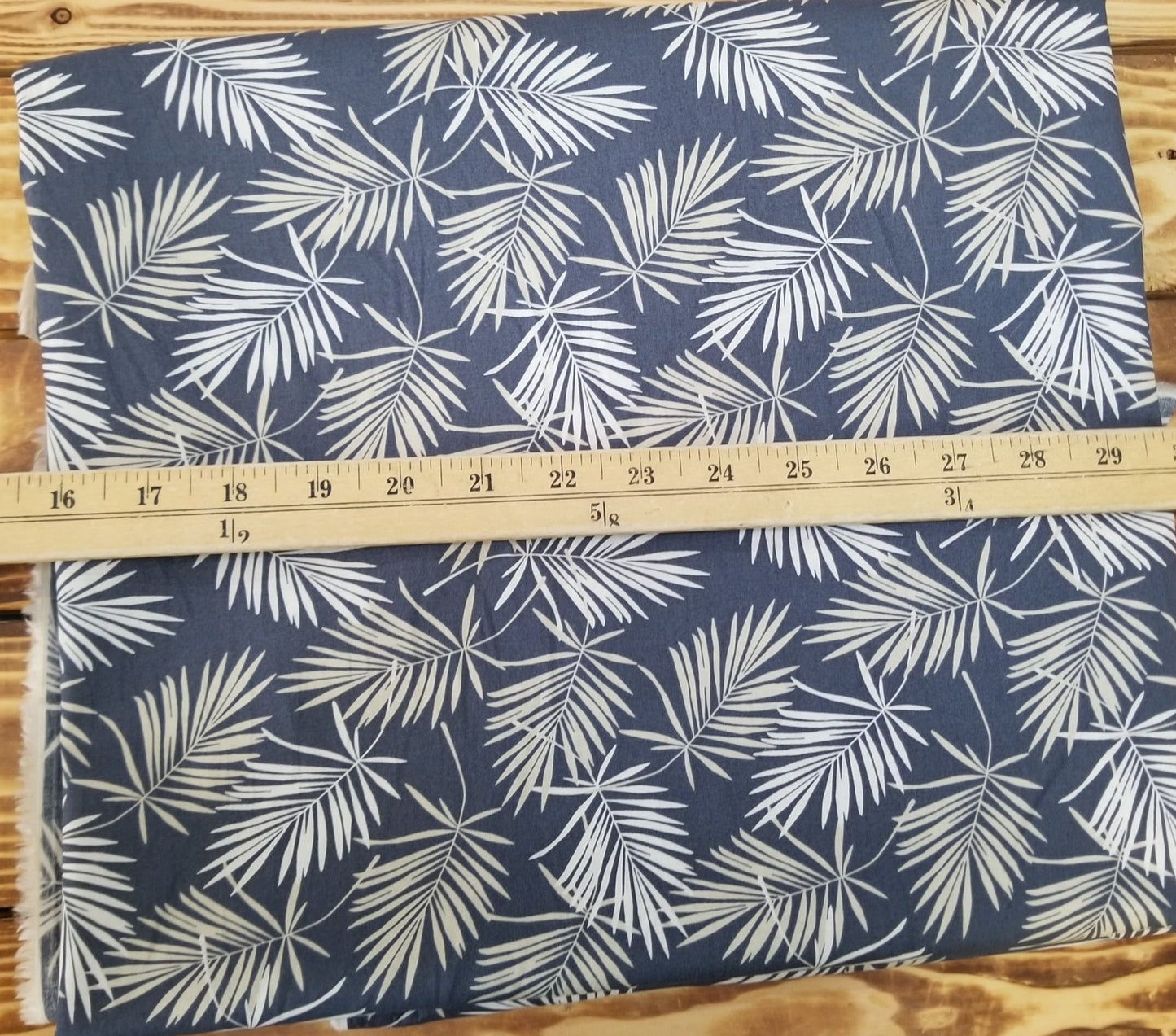 Designer Deadstock Resort Palms Oahu Shirting Stretch Poplin Woven-price per yard
