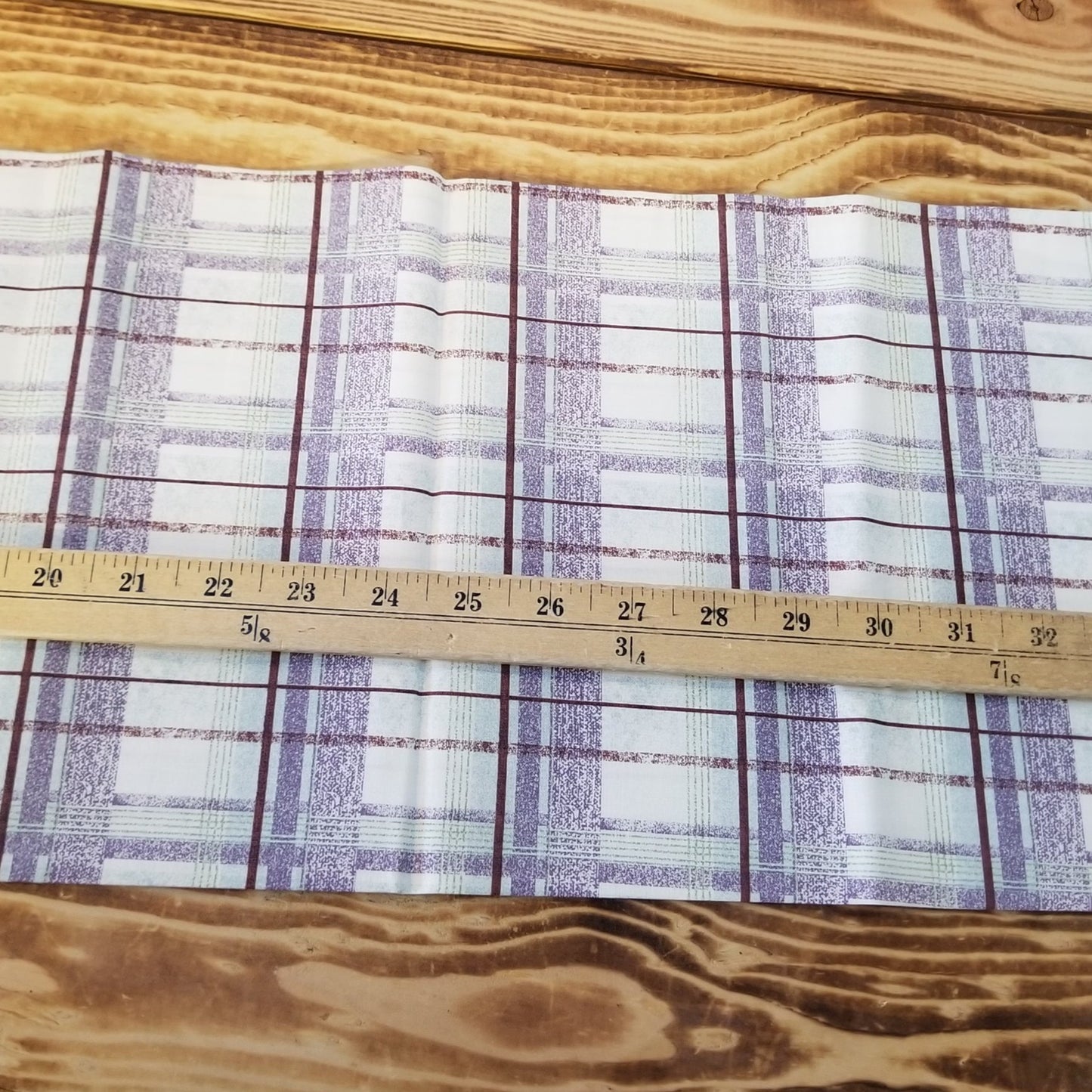 End of Bolt: 1 yard of Quilting Cotton Woven Bedford Place Plaid( 1 yard cut) - Remnant