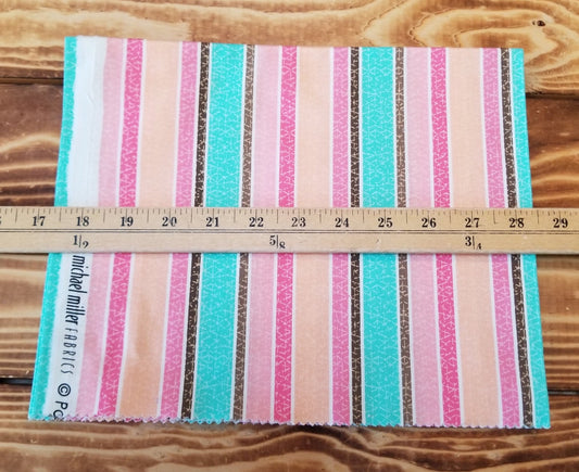 End of Bolt: 1 yard of Michael Miller Stripe  Quilting Cotton Woven- Remnant