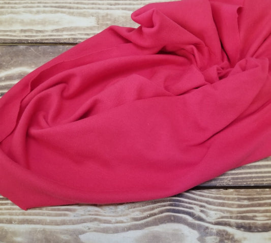 red stretch jersey cotton interlock