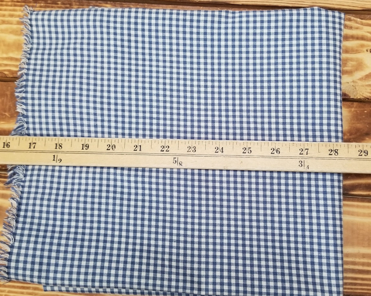 Kaufman Yarn Dyed Cotton Linen Micro Gingham Denim Woven-by the yard
