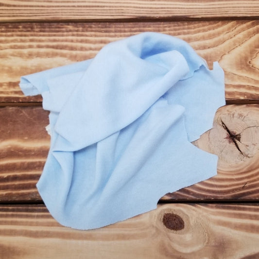100% Cotton Interlock Soft 11oz Jersey T-Shirt Blue Solid Knit -by the yard