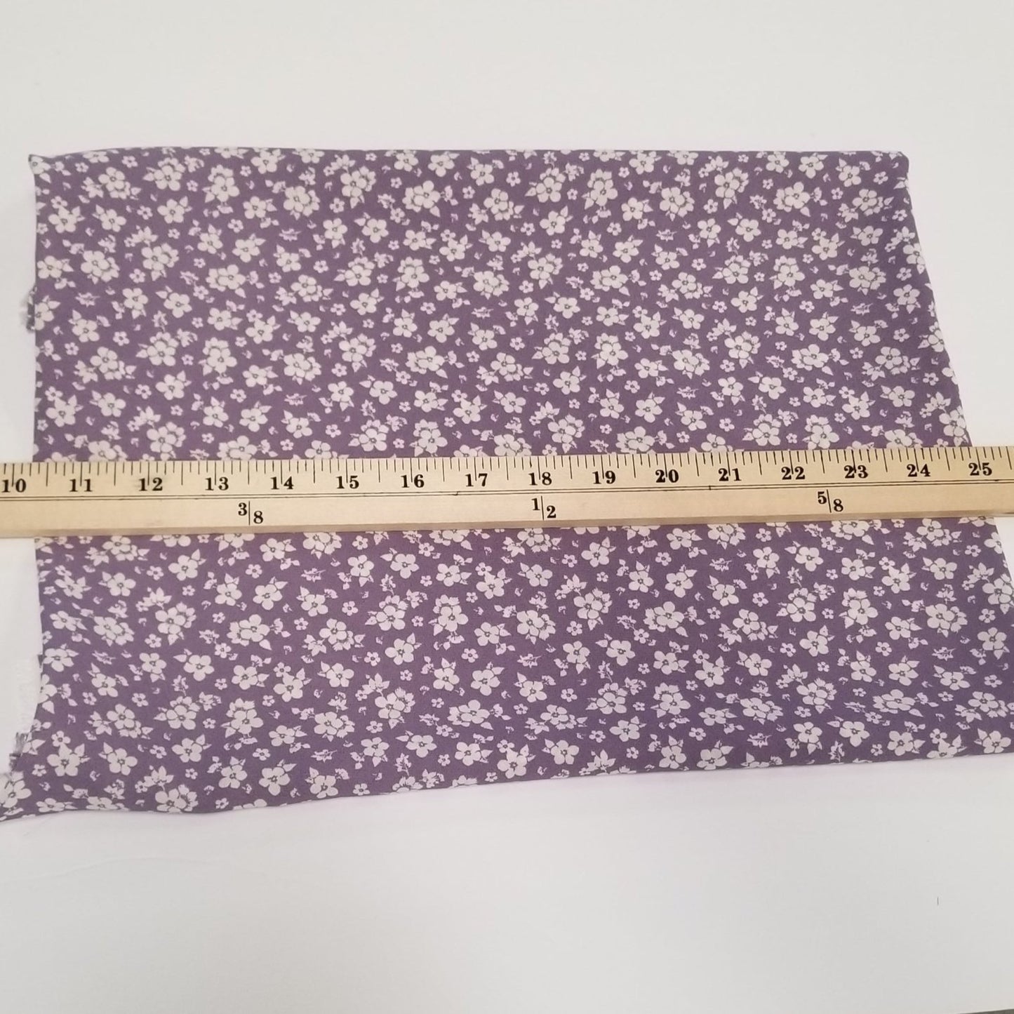 Designer Deadstock Rayon Crepe Floral Purple Woven- by the yard