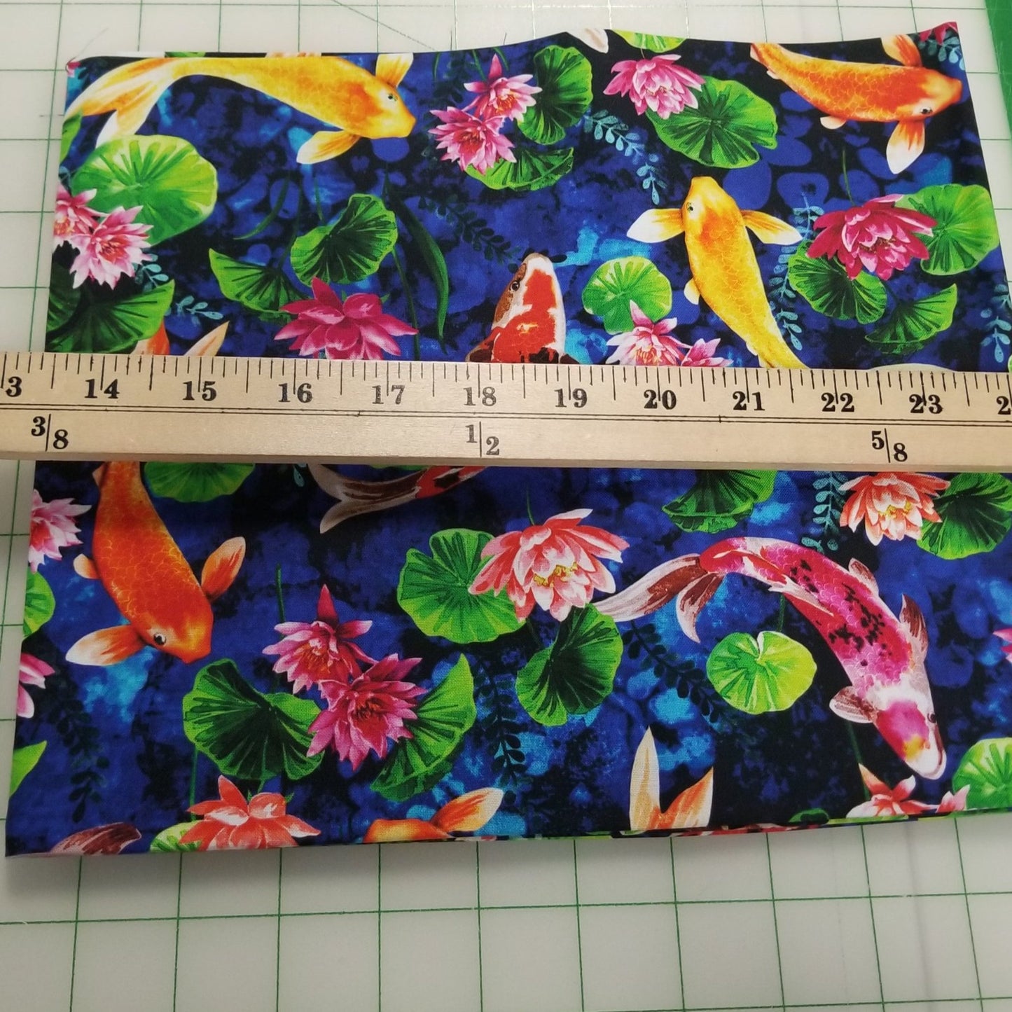 End of Bolt 1 yard case pack: 1 piece of Quilting Cotton Michael Miller Koi Habitat- As pictured