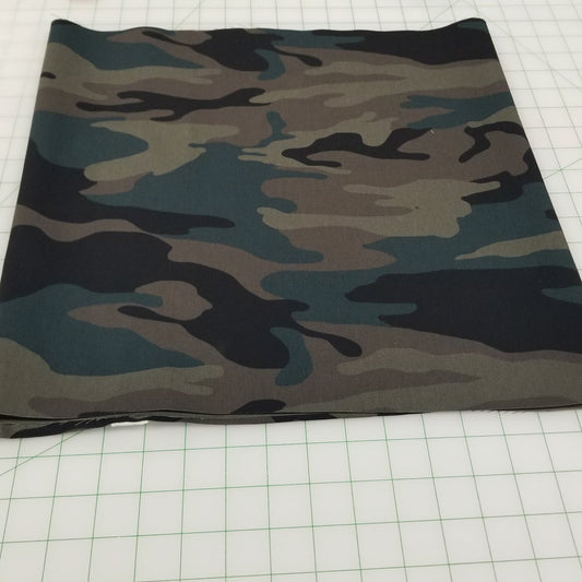 Designer Deadstock USA Canvas Cotton Blend Twill Camouflage Woven-7.5oz- by the yard