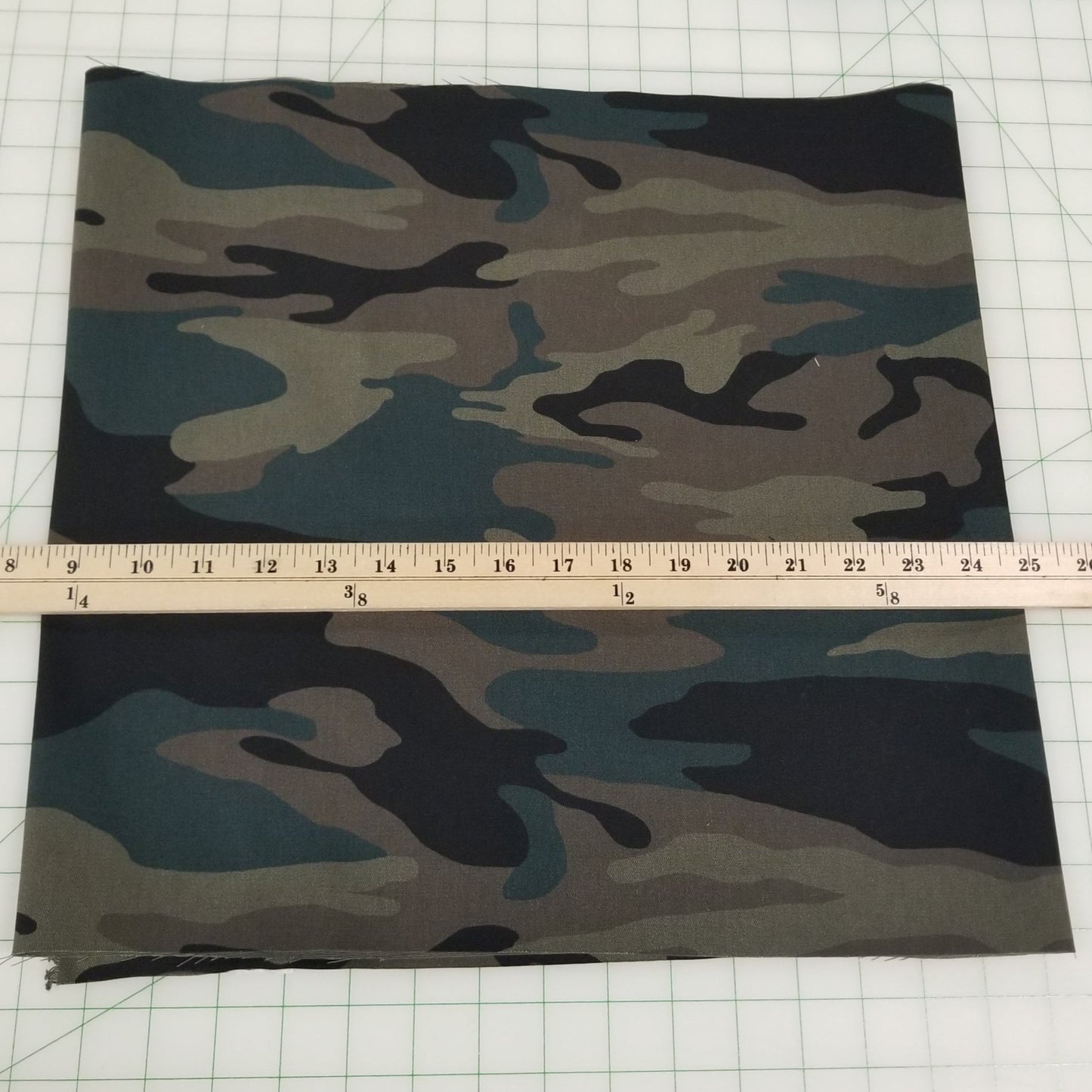 Designer Deadstock USA Canvas Cotton Blend Twill Camouflage Woven-7.5oz- by the yard