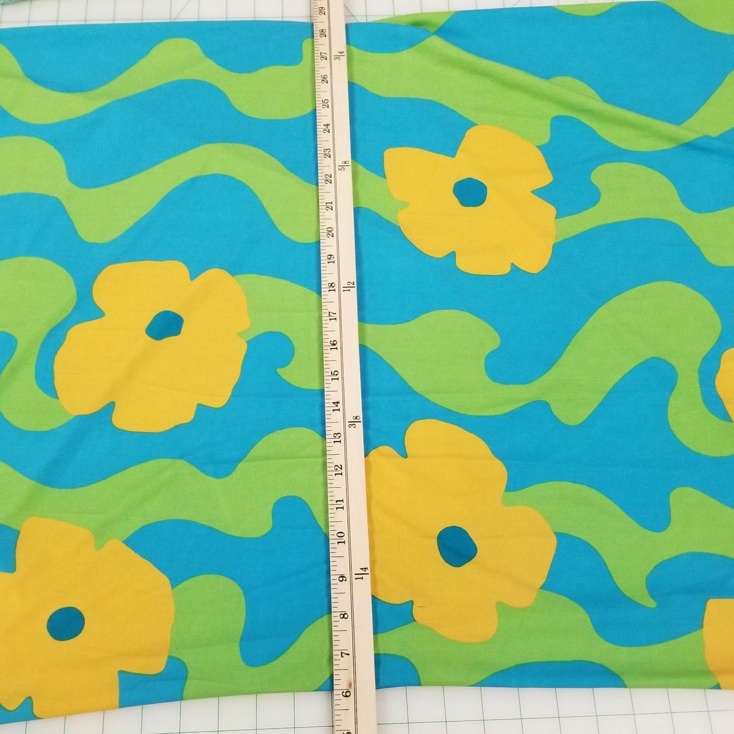 Designer Deadstock ITY Large Retro Floral Knit- by the yard