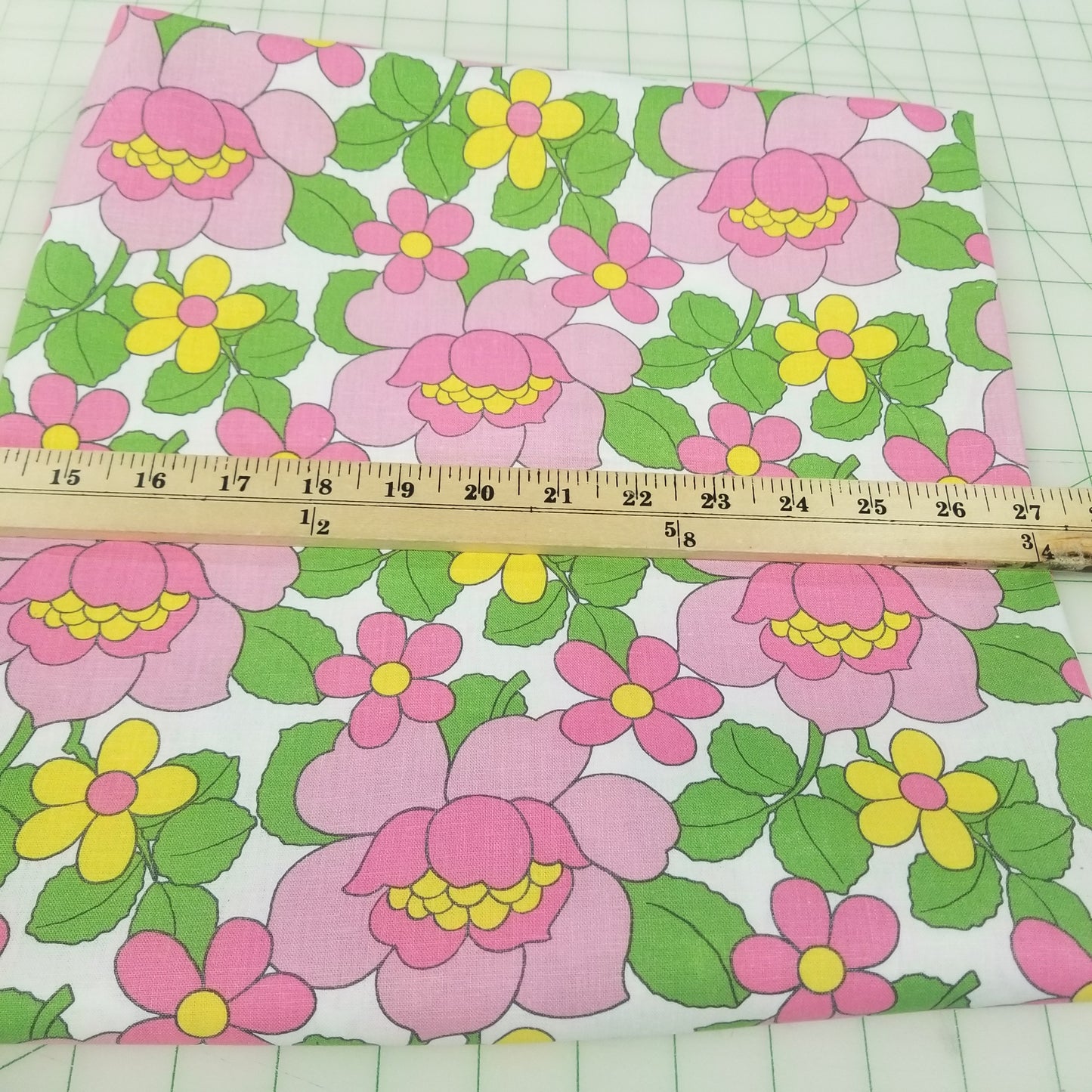 Designer Deadstock Retro Vintage Inspired Floral Soft Laundered Cotton Linen Woven-by the yard