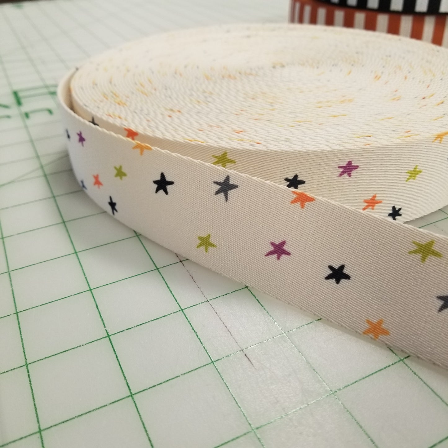 Webbing: Starry Webbing in Natural and Magic 1.5"inches by Stitch Supply Co - by the yard