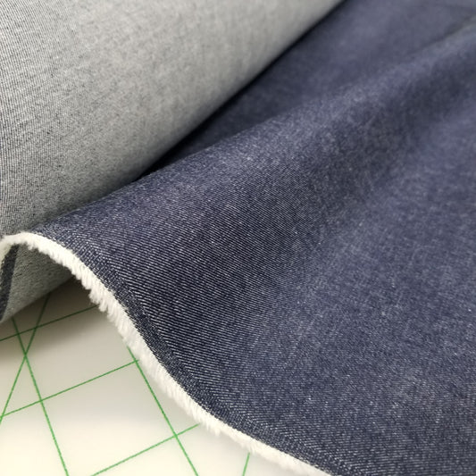 Japan Denim Import:Dark Denim 5oz Laundered Cotton Woven-by the yard