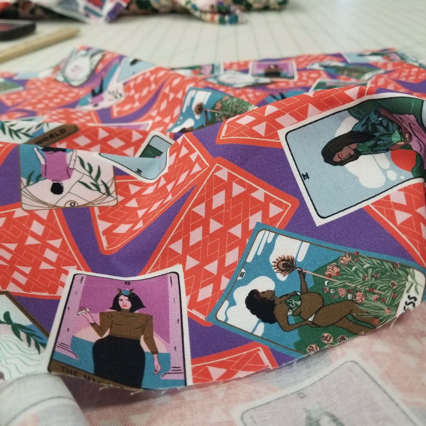 Cloud9 Fabrics: Tarot Cards Apothecary Secret Of the Oracle by  for Cloud9 Tara Reed Organic Cotton Woven- by the half yard