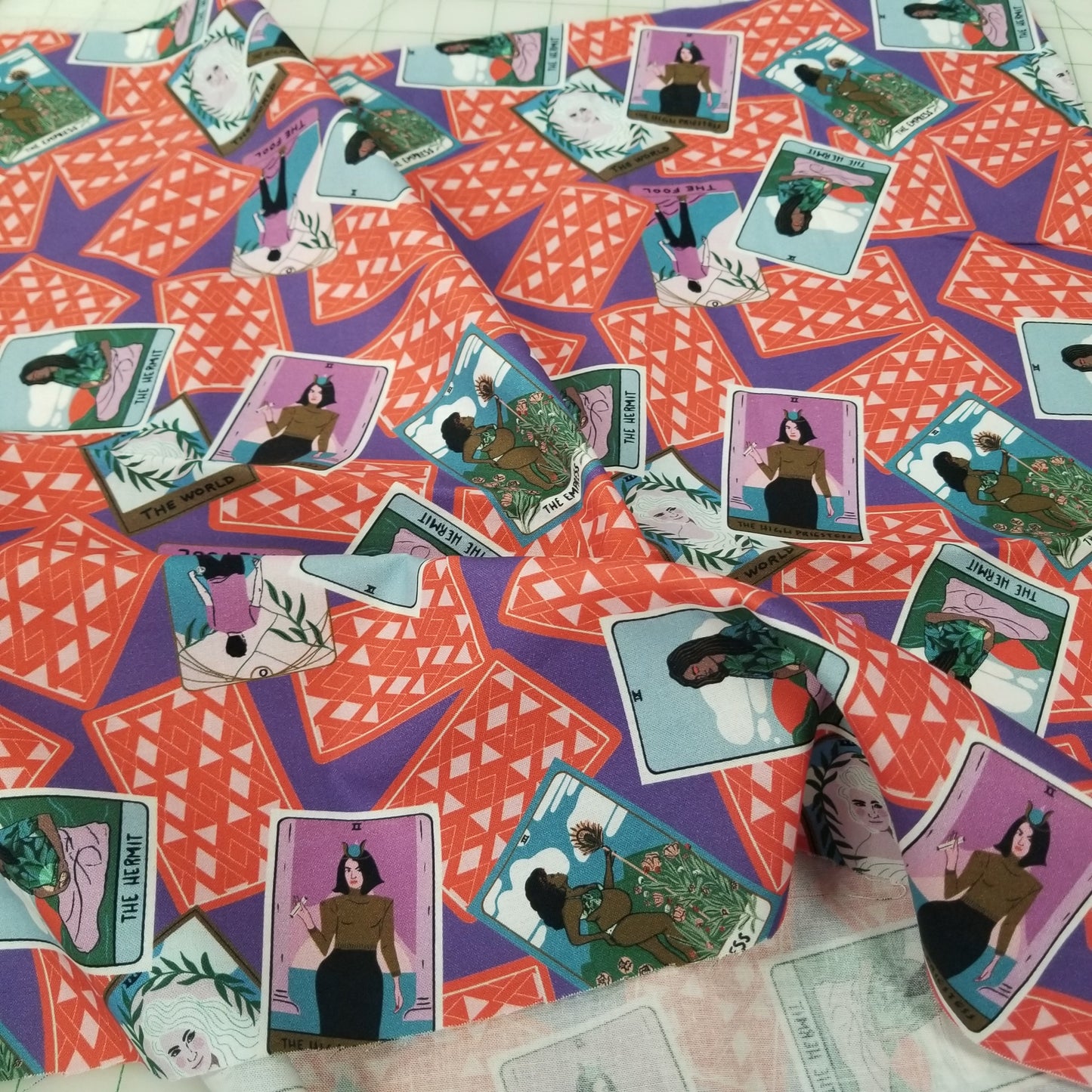 Cloud9 Fabrics: Tarot Cards Apothecary Secret Of the Oracle by  for Cloud9 Tara Reed Organic Cotton Woven- by the half yard