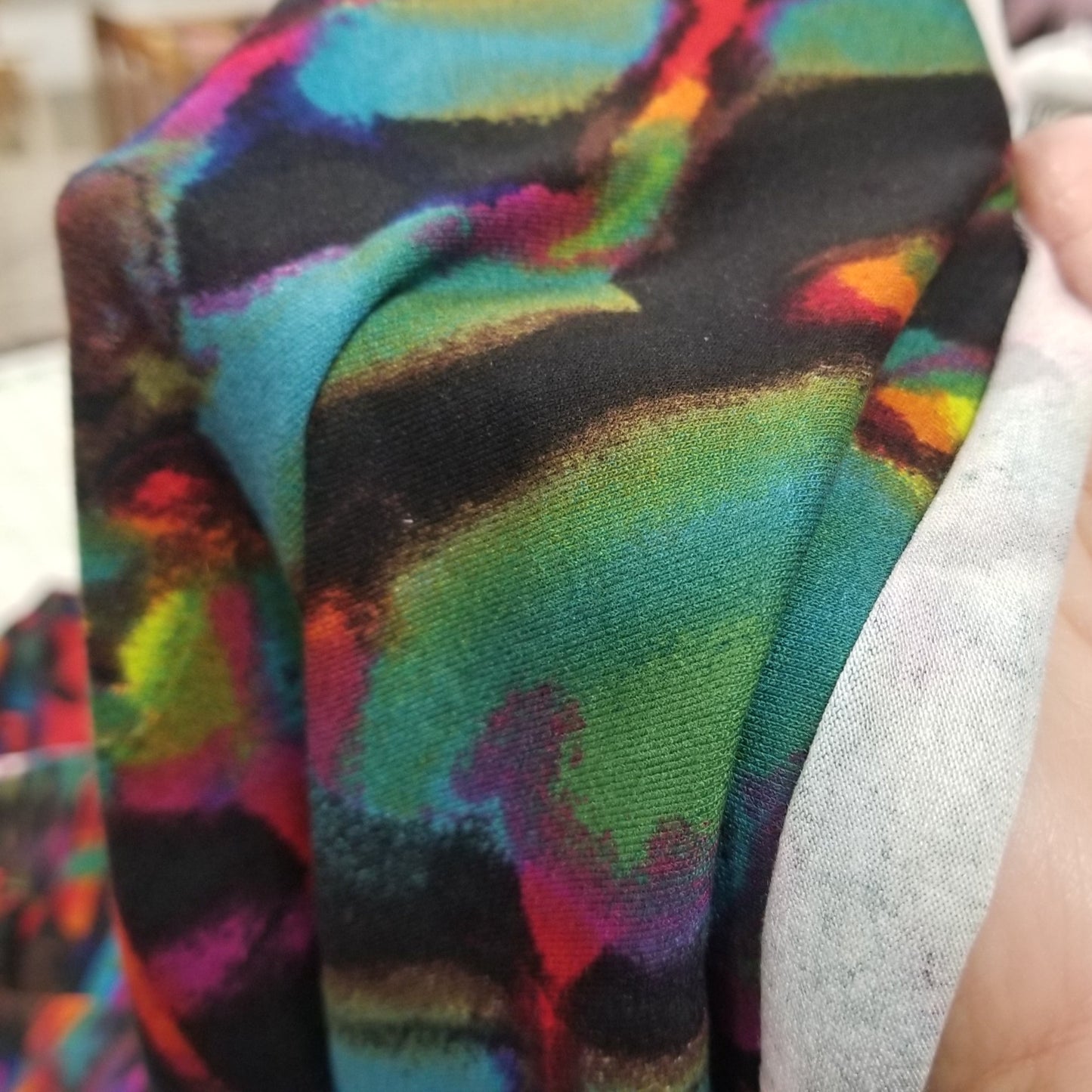 Premium Quality Dakota Rayon Spandex Shattered Abstract Multicolor Knit 7.23 oz- by the yard
