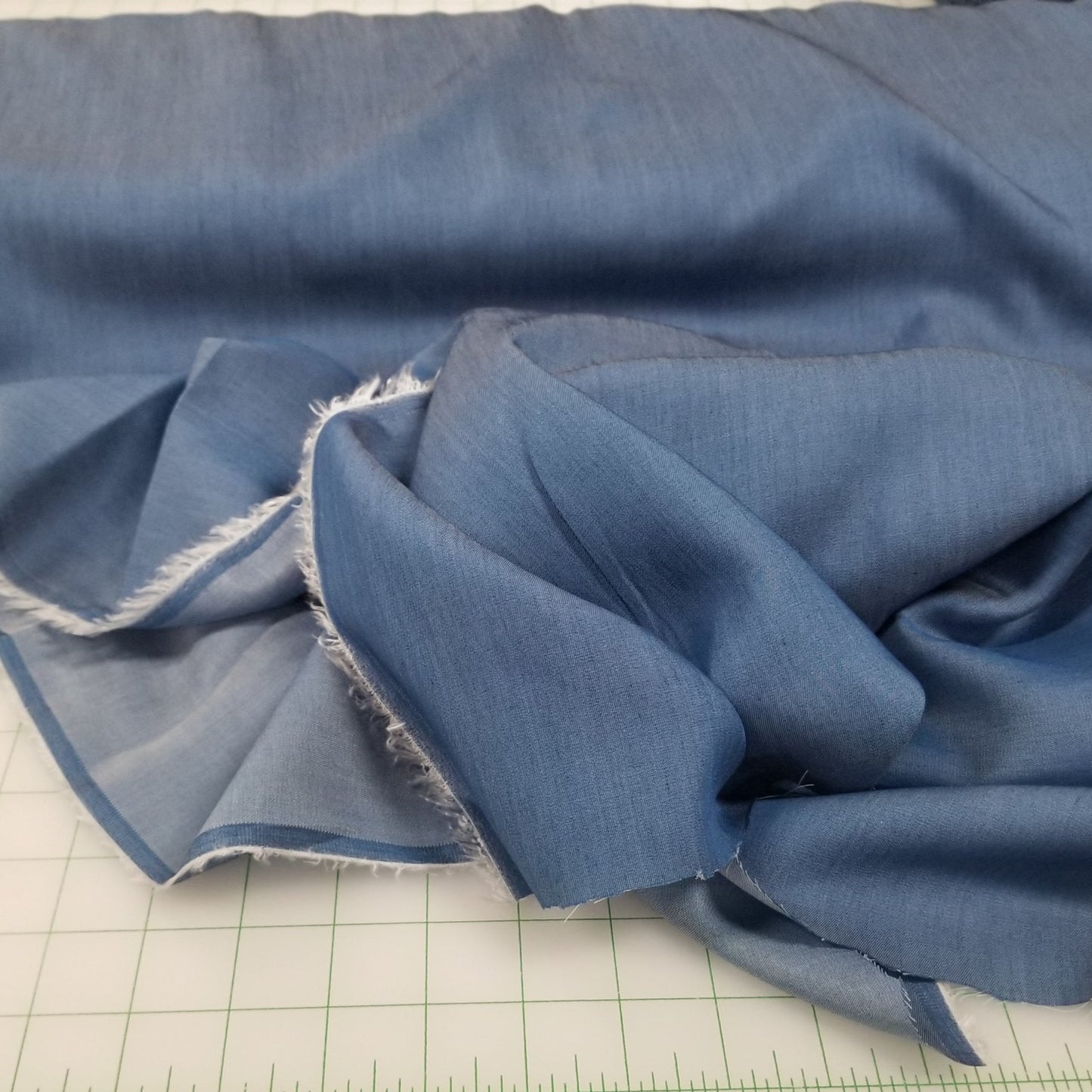Chambray Shirting Denim 100% Tencel OEKO TEX Light Blue Woven 4oz - by the yard