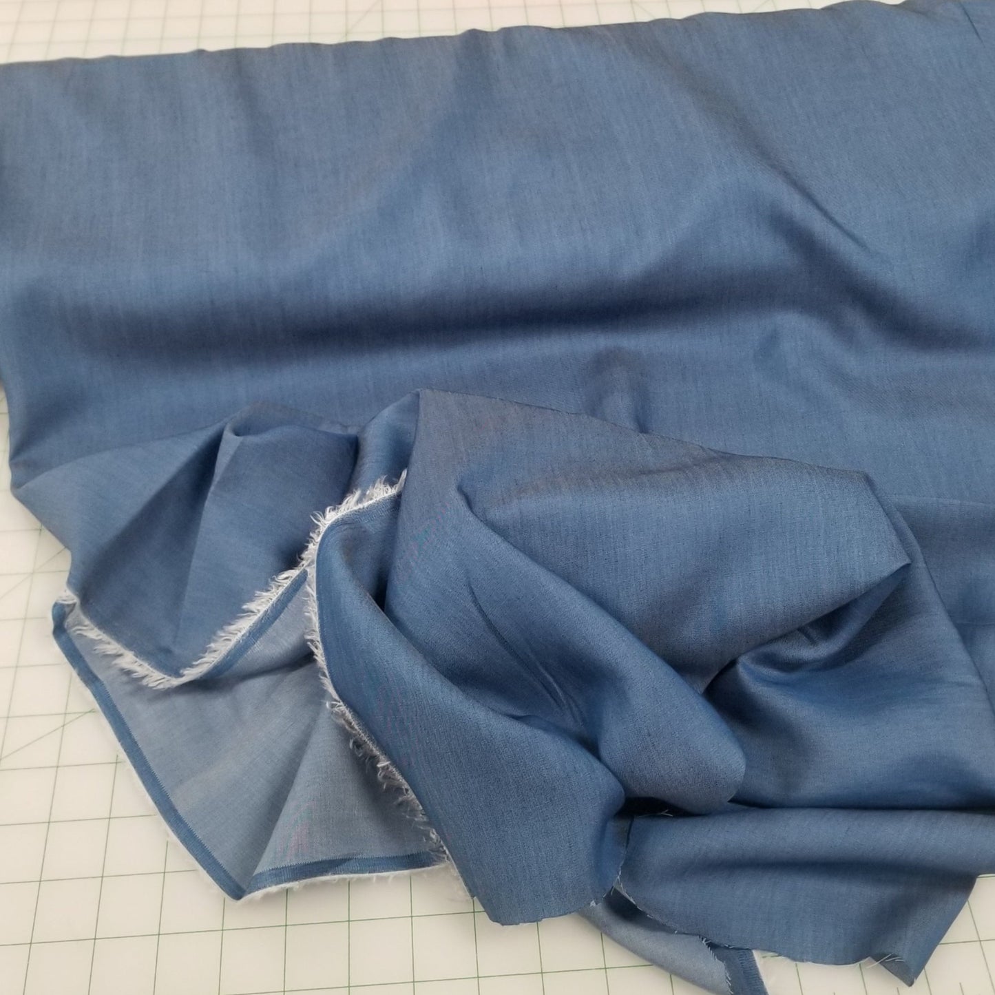 Chambray Shirting Denim 100% Tencel OEKO TEX Light Blue Woven 4oz - by the yard
