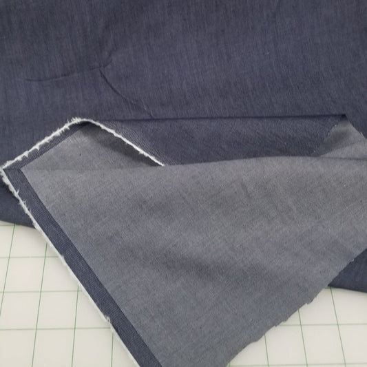 Chambray Cotton Tencel Shirting Indigo Denim 4.5oz Woven-by the yard