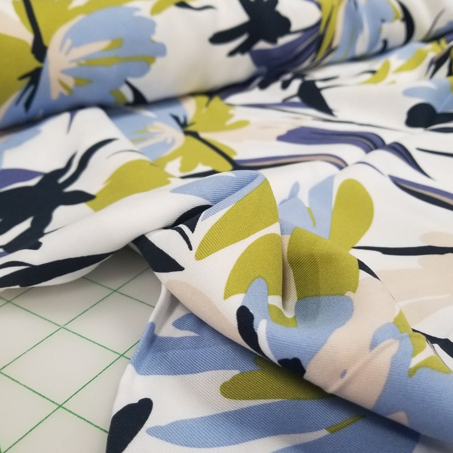 Taylor Rayon Twill Weave Resortwear Ivory Floral Print Woven OEKO -TEX 135 GSM - by the yard