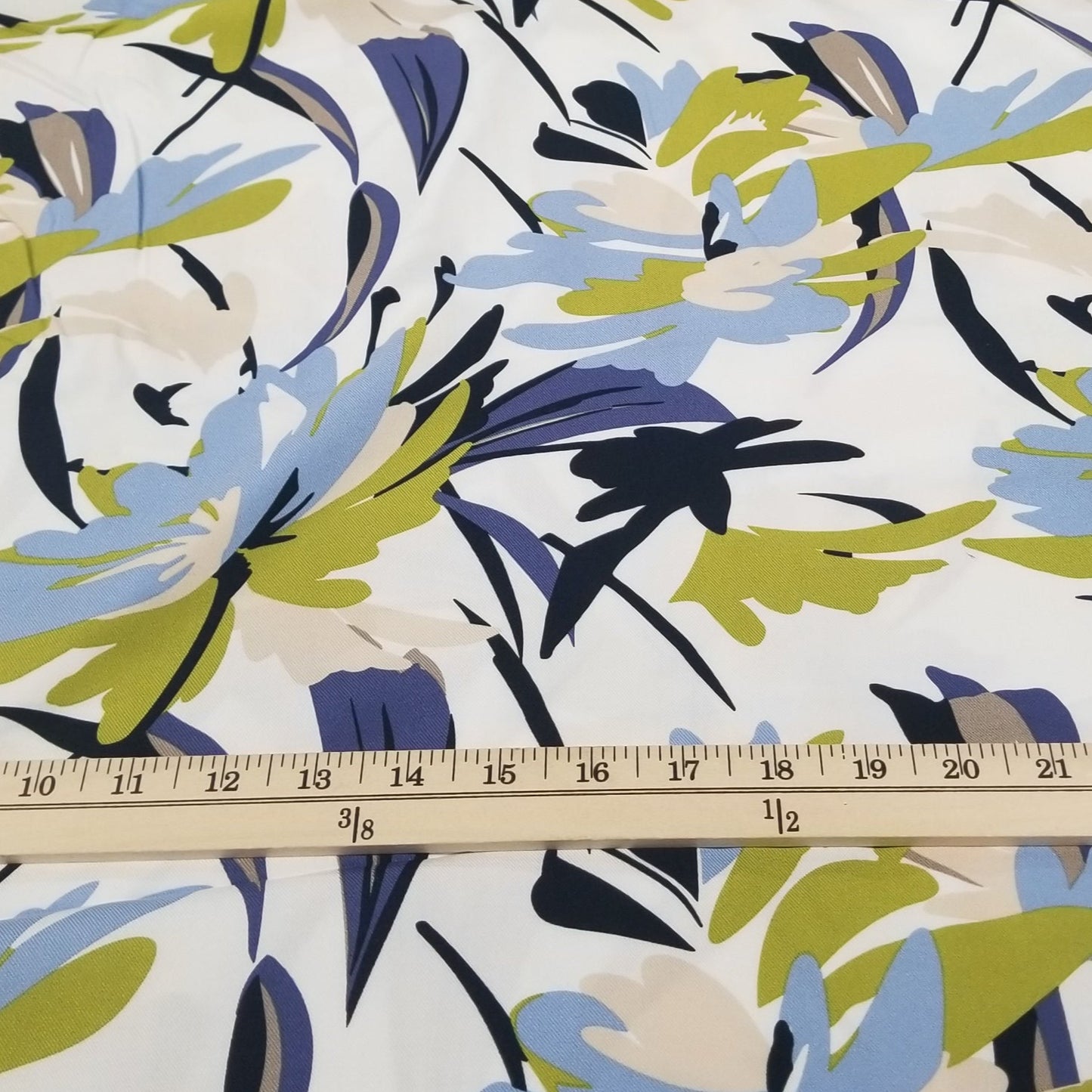 Taylor Rayon Twill Weave Resortwear Ivory Floral Print Woven OEKO -TEX 135 GSM - by the yard