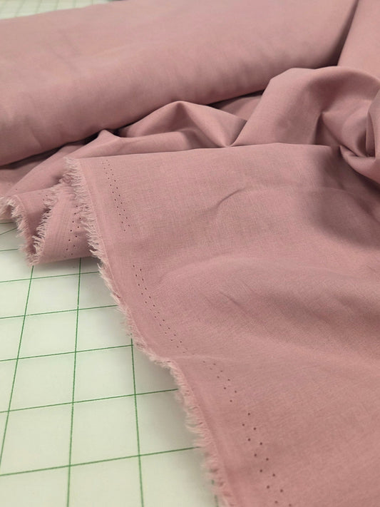 Cotton Voile Solid Dusty Rose 2oz OEKO TEX Woven-by the yard