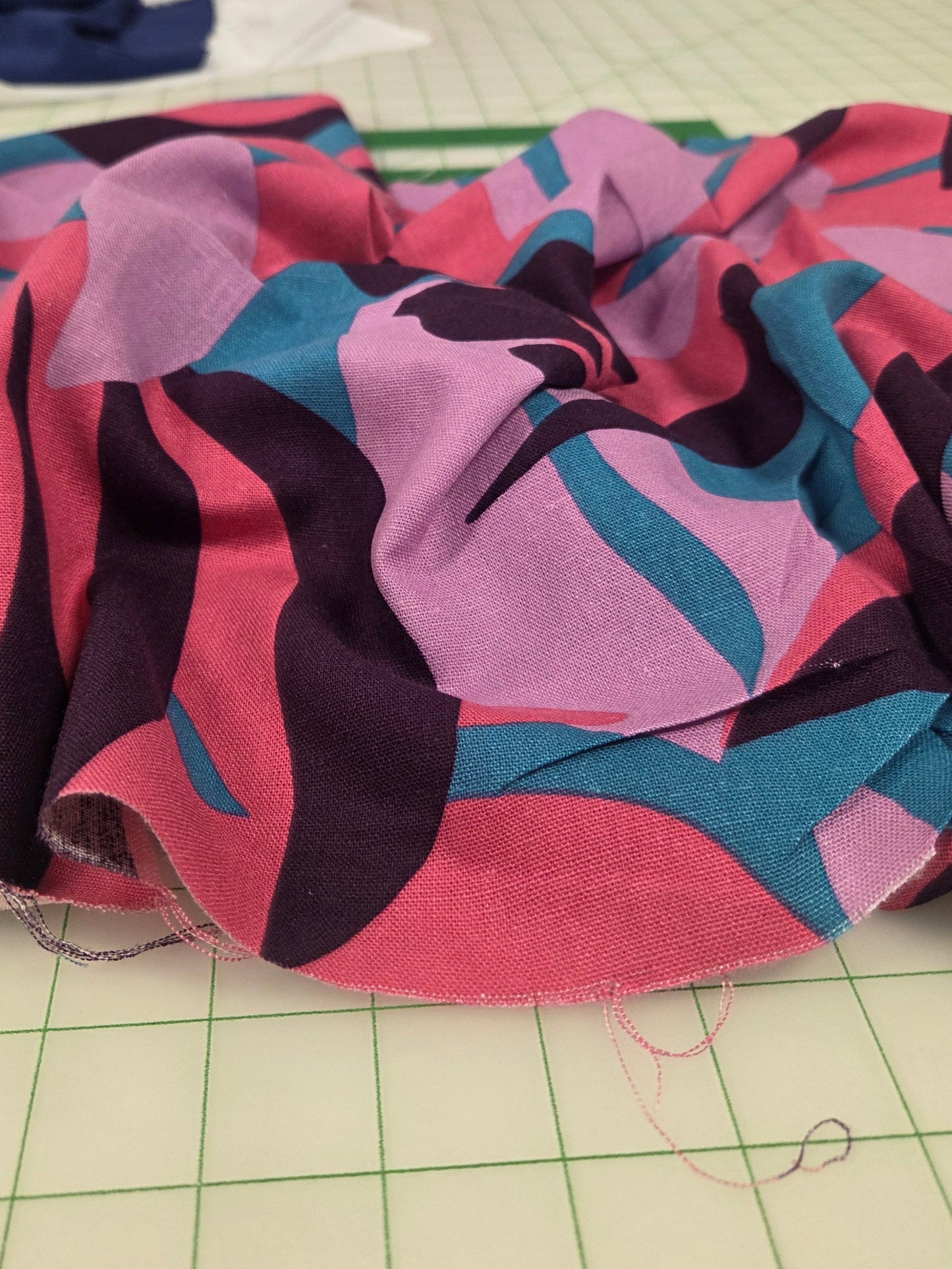 Palma Large Scale Floral Lilac and Fuchsia Rayon Linen Opaque 5.5oz Woven- by the yard