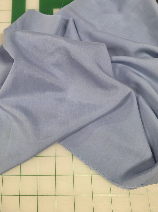 Rayon Shirting Poplin Solid Periwinkle Blue Woven 3.39oz- by the yard