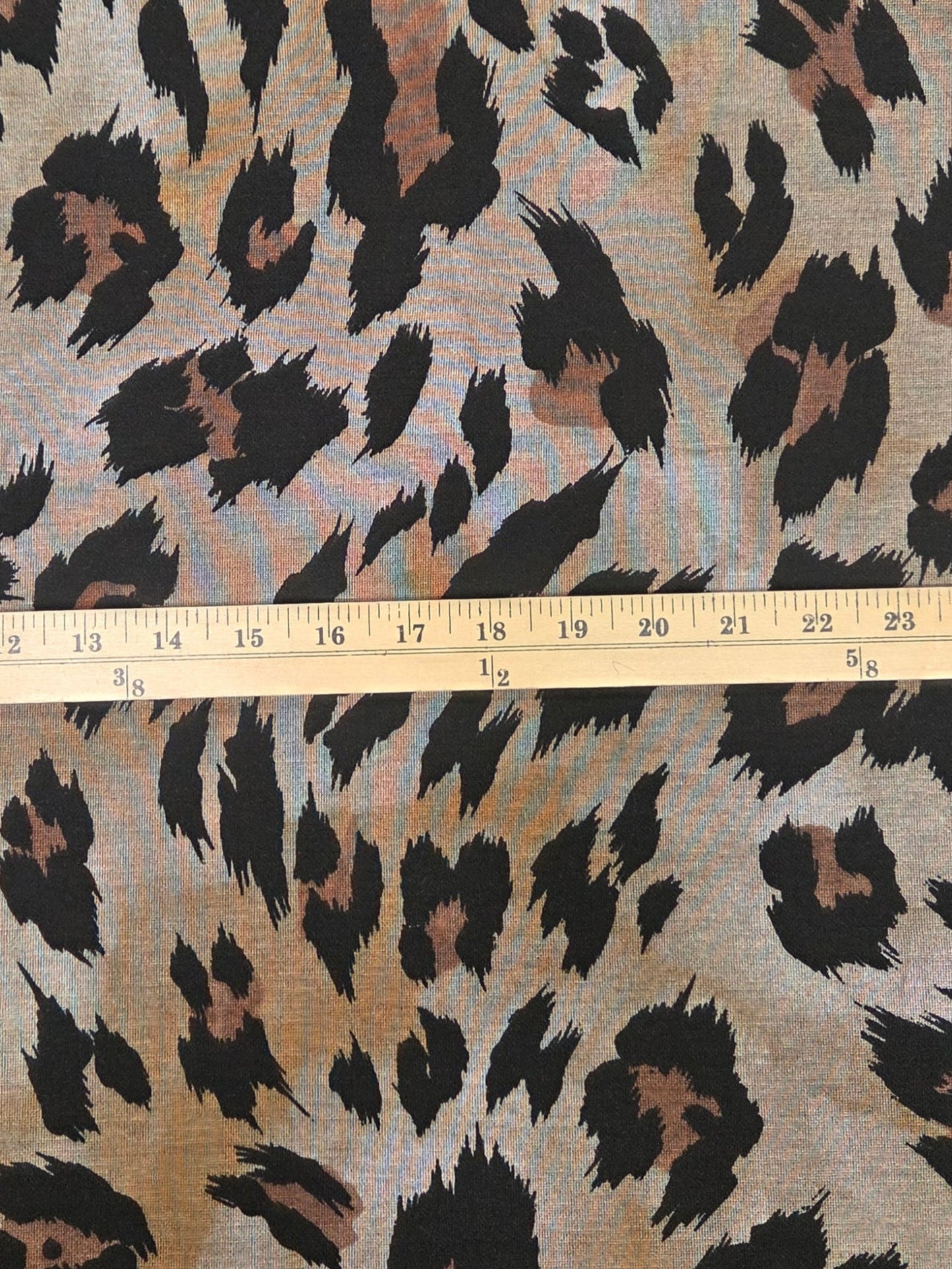 Soft Stretch Double Knit Brown and Black Animal Print 240 GSM -By the yard