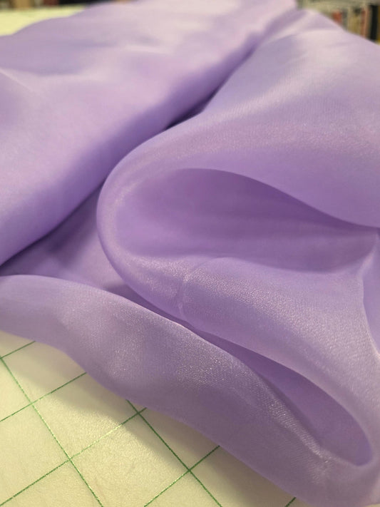 satin organza lilac orchid woven