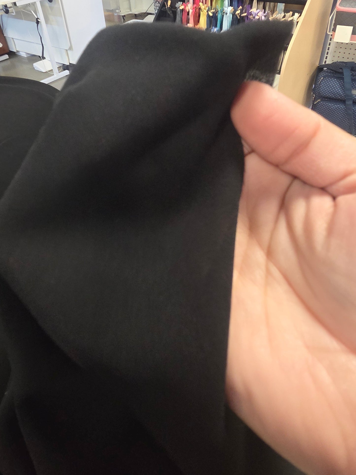 Special Occasion Black Luxe Georgette Solid Woven OEKO TEX 3.8oz- by the yard