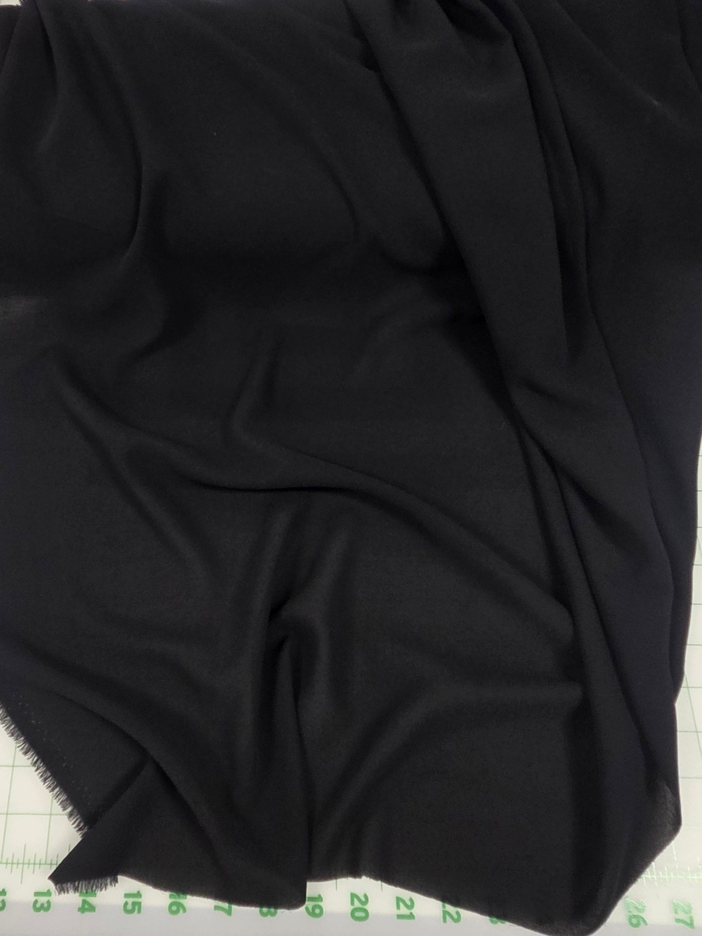 Special Occasion Black Luxe Georgette Solid Woven OEKO TEX 3.8oz- by the yard