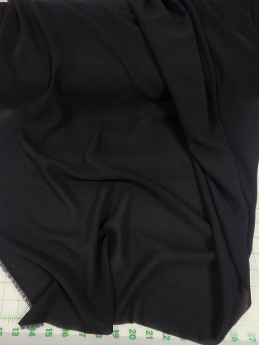 Special Occasion Black Luxe Georgette Solid Woven OEKO TEX 3.8oz- by the yard