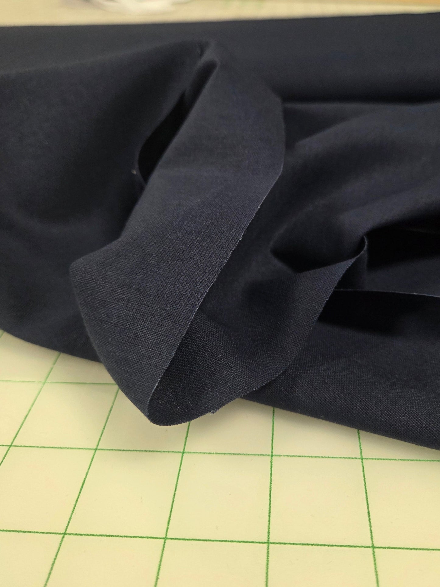 Sahiko Cotton Linen Indigo Solid Woven by EE Schenck-by the yard
