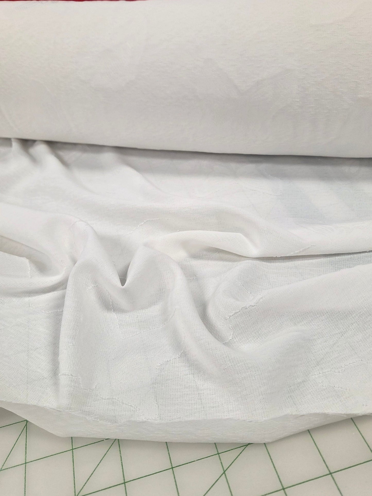 Designer LA Deadstock Ivory Textured Butterfly Woven- by the yard