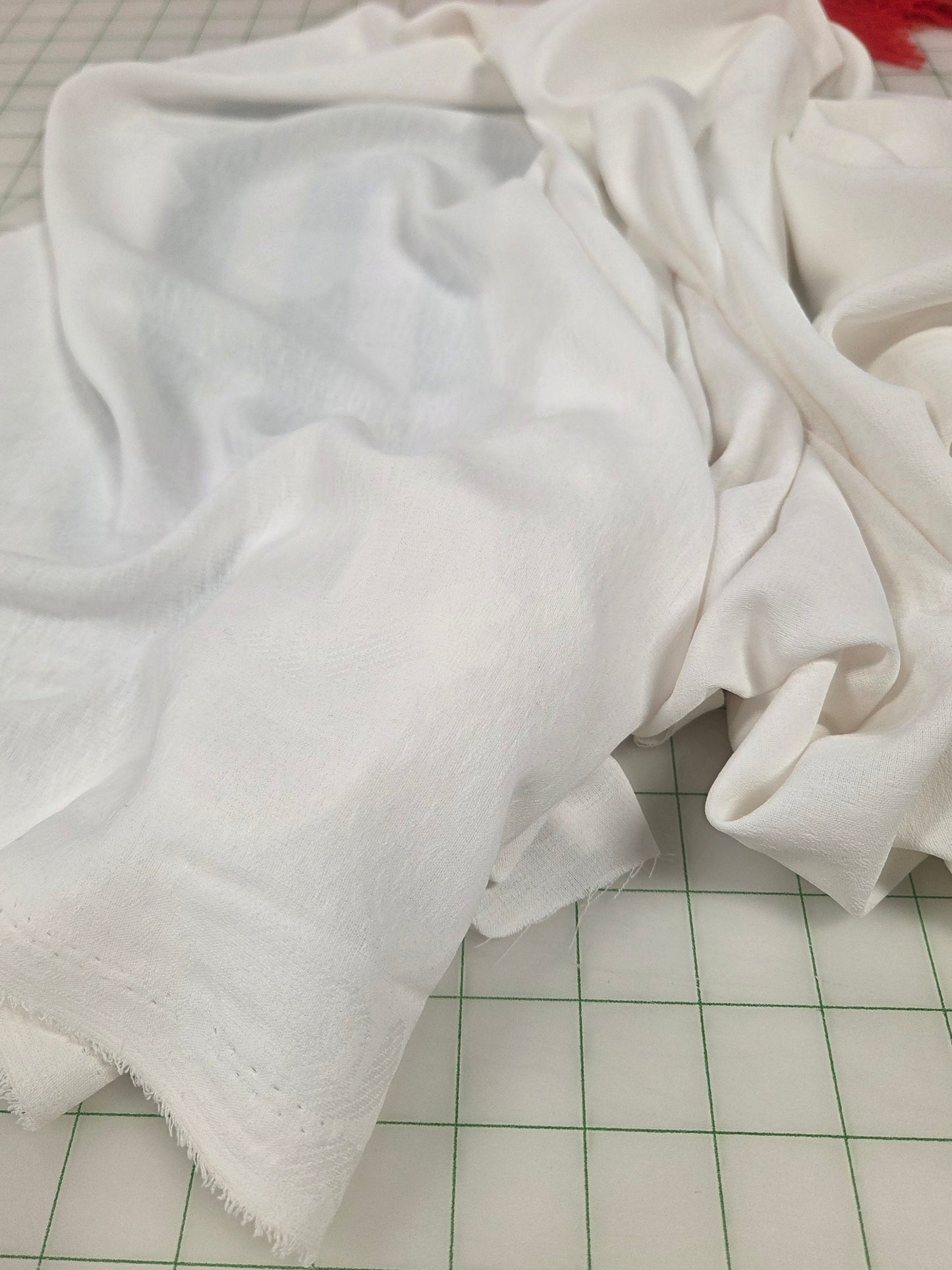 Designer LA Deadstock Ivory Textured Butterfly Woven- by the yard