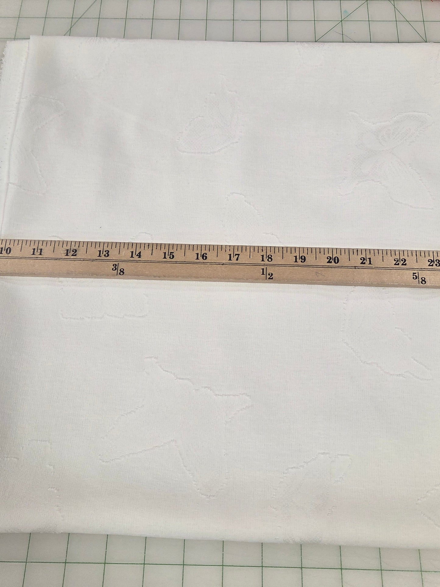 Designer LA Deadstock Ivory Textured Butterfly Woven- by the yard