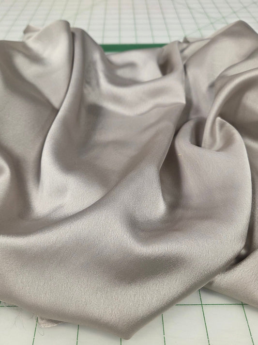 Designer LA Deadstock Vibrant Champagne Stretch Satin Solid with Sheen Woven- by the yard