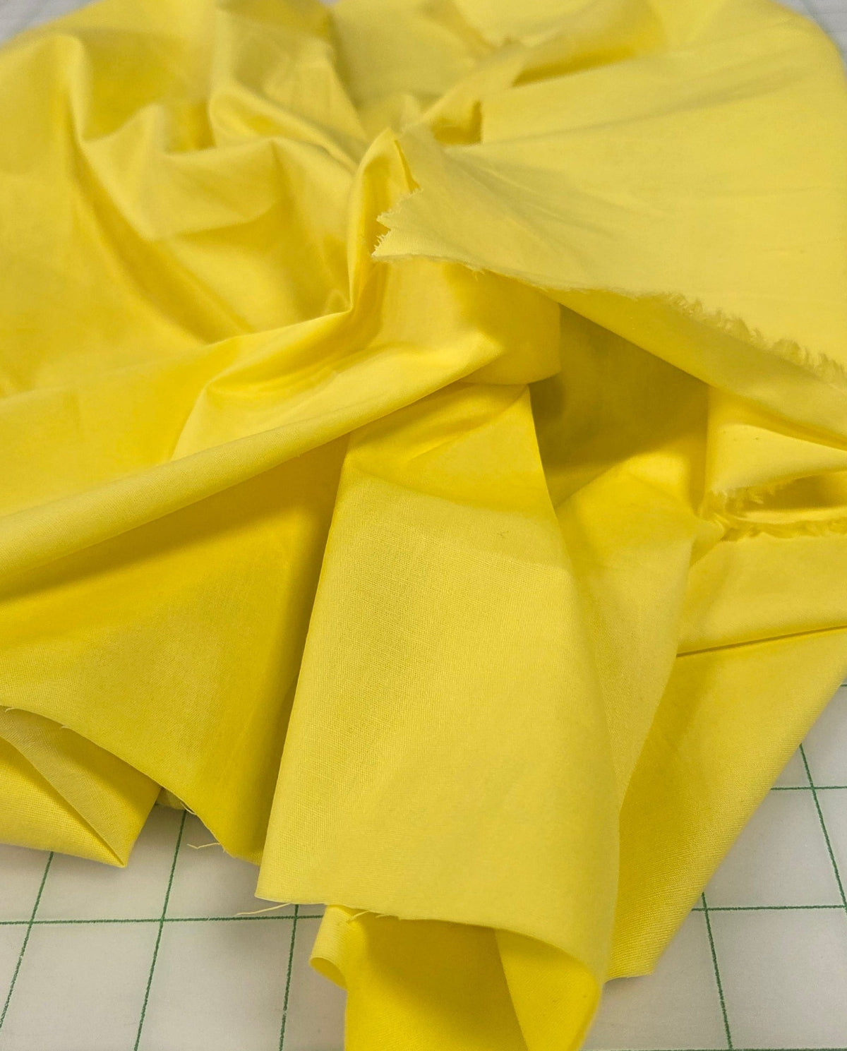 Designer LA Deadstock Cotton Spandex Poplin Sunshine Yellow Woven- by the yard